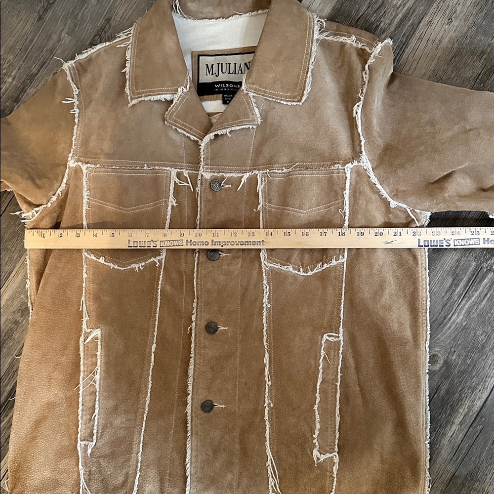 Wilson Distressed Tan Men's Jacket suede size medium - Picture 8 of 16